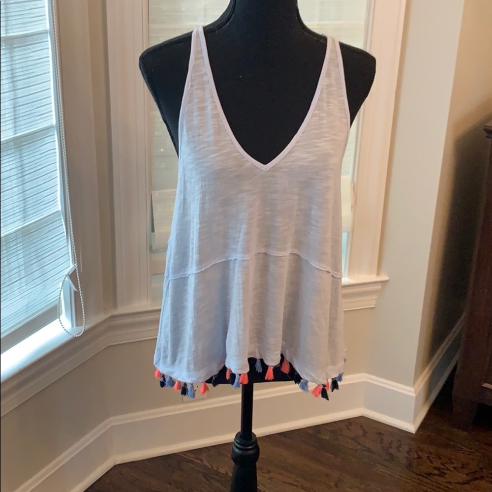 NWOT Michael Stars darling‎ top with tassels at hem